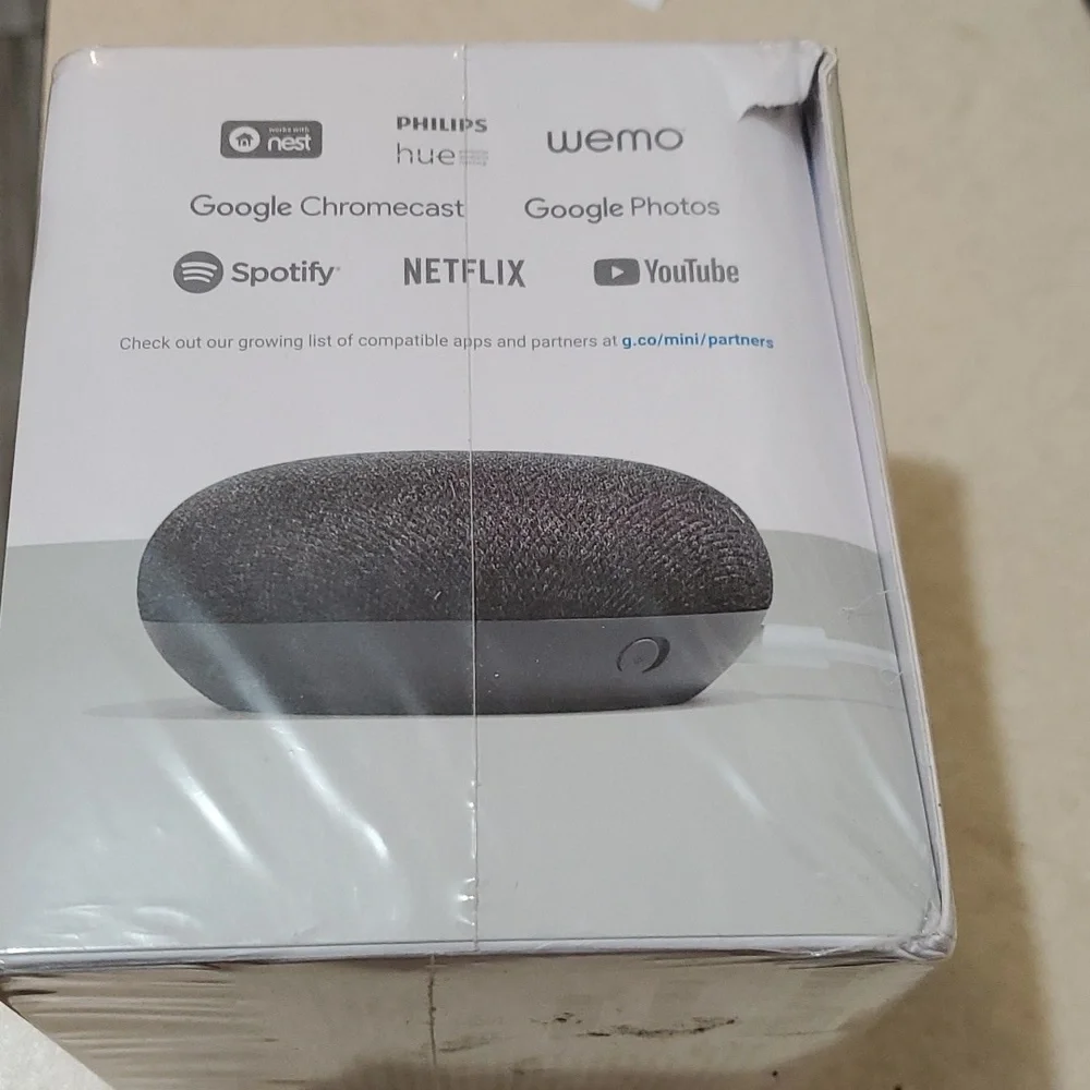 Google Home Mini, Charcoal 1st Gen, New in Box